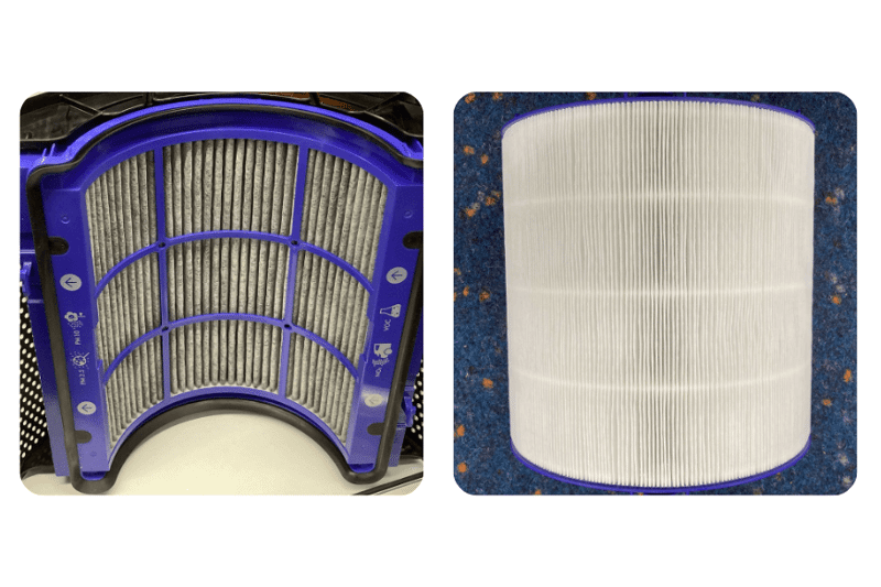 Die Filtereinheiten vom Dyson Pure Humidify + Cool PH01